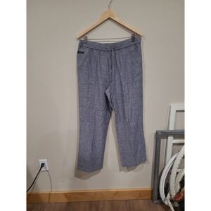 Zac & Rachel Women's SZ LG. Linen blend pull on pants pockets‎ lagen look casual